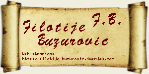 Filotije Buzurović vizit kartica